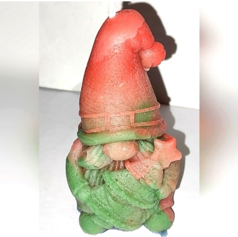 Holiday hand crafted limited edition gnome candle